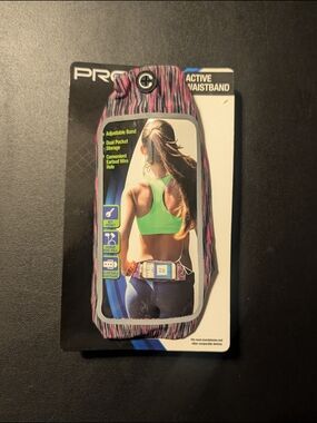 Active Waistband Running Belt - Pink/Black